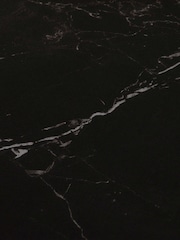 Barker and Stonehouse Black Khuno Marble Effect Extending Dining Table - Image 6 of 6