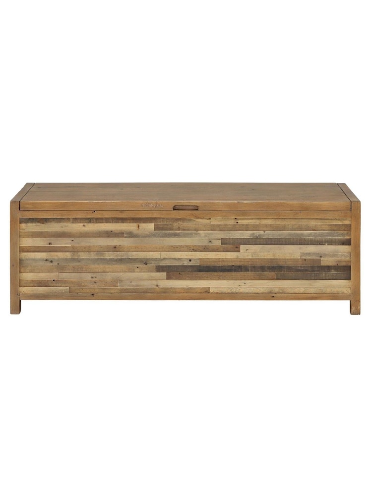 Barker and Stonehouse Brown Charlie Reclaimed Wood Rectangular Blanket Box - Image 2 of 6