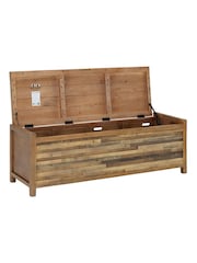 Barker and Stonehouse Brown Charlie Reclaimed Wood Rectangular Blanket Box - Image 3 of 6