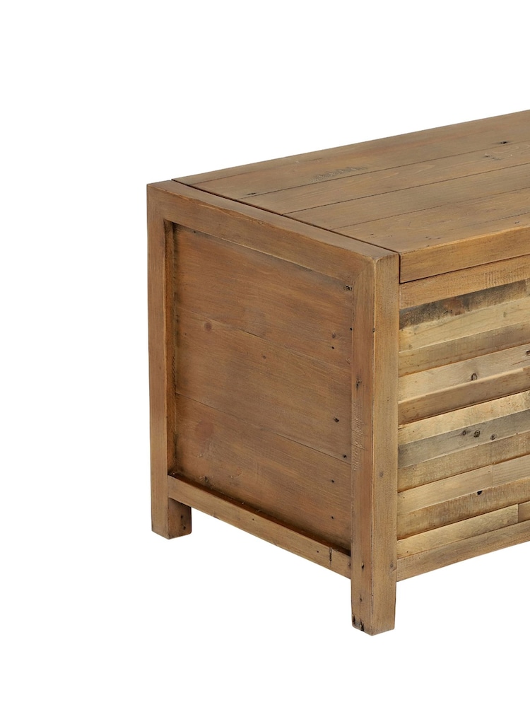 Barker and Stonehouse Brown Charlie Reclaimed Wood Rectangular Blanket Box - Image 6 of 6