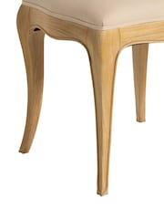 Barker and Stonehouse Natural Cecile Wooden French Style Upholstered Stool - Image 4 of 6