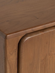 Barker and Stonehouse Brown Zerina Acacia Wood 2 Door 2 Drawer TV Unit - Image 4 of 6