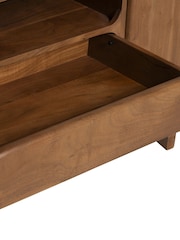 Barker and Stonehouse Brown Zerina Acacia Wood 2 Door 2 Drawer TV Unit - Image 6 of 6