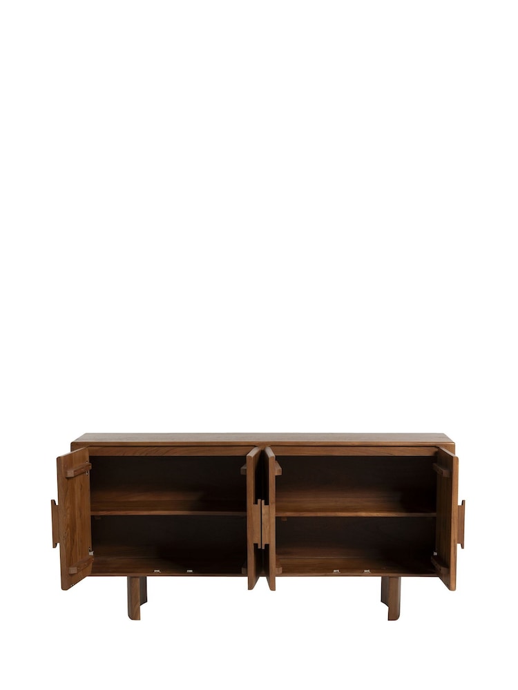 Barker and Stonehouse Brown Zerina Acacia Wood 4 Door Sideboard - Image 6 of 6