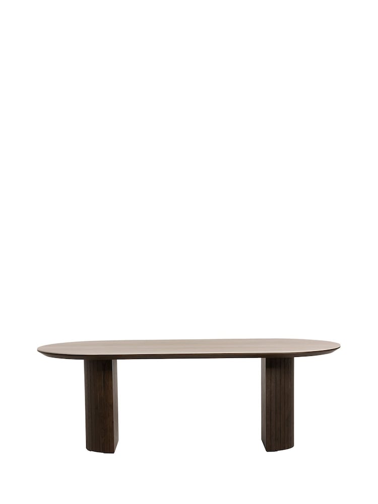 Barker and Stonehouse Brown Kita Dark Wood Dining Table with Ceramic Top - Image 2 of 6