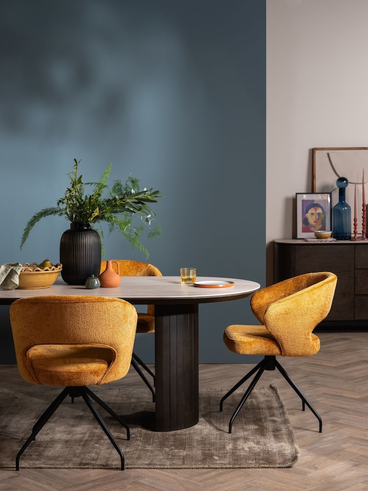 Barker and Stonehouse Brown Kita Extending Dining Table with Ceramic Top - Image 1 of 6