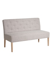 Barker and Stonehouse Grey Medina Upholstered Dining Bench - Image 1 of 6