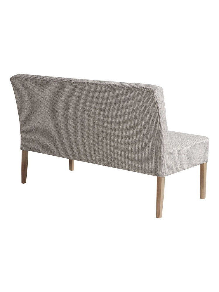 Barker and Stonehouse Grey Medina Upholstered Dining Bench - Image 2 of 6