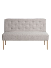 Barker and Stonehouse Grey Medina Upholstered Dining Bench - Image 5 of 6