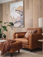 Barker and Stonehouse Tan Brown Hemingway Leather Armchair - Image 1 of 6