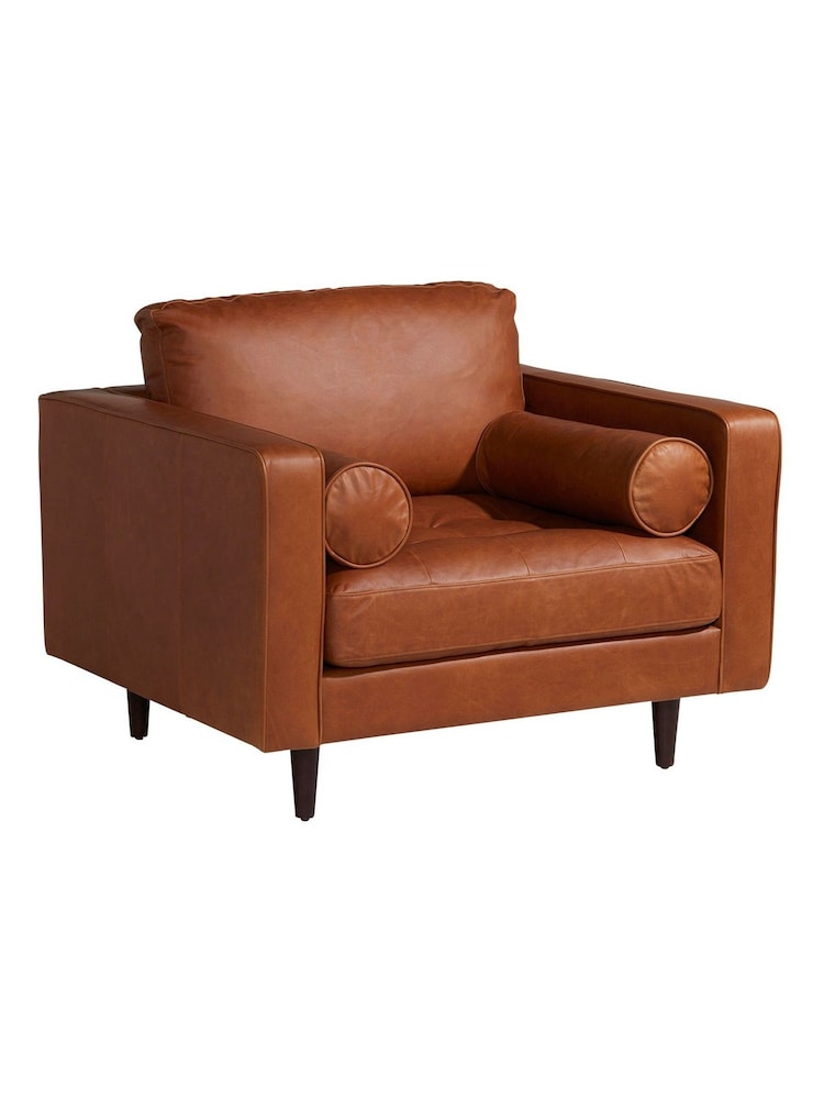 Barker and Stonehouse Tan Brown Hemingway Leather Armchair - Image 2 of 6