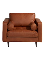 Barker and Stonehouse Tan Brown Hemingway Leather Armchair - Image 3 of 6