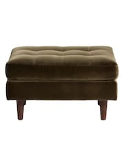 Barker and Stonehouse Green Hemingway Velvet Footstool - Image 2 of 6