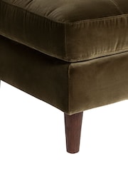 Barker and Stonehouse Green Hemingway Velvet Footstool - Image 5 of 6