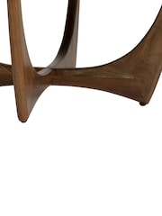 Barker and Stonehouse Brown Lockley Wood Round Coffee Table - Image 5 of 8