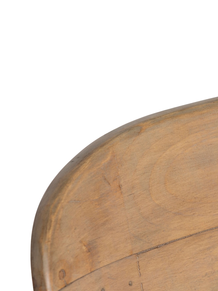 Barker and Stonehouse Brown Lathan Wood Dining Chair with Fabric Seat - Image 6 of 6