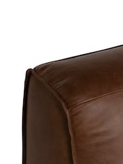 Barker and Stonehouse Brown Loma Leather Armless Chair - Image 3 of 6
