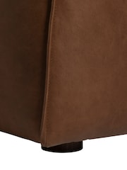 Barker and Stonehouse Brown Loma Leather Armless Chair - Image 4 of 6