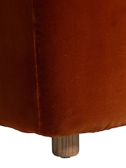 Barker and Stonehouse Orange Large Lavinia Tufted Velvet Armchair - Image 4 of 6