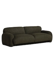 Barker and Stonehouse Green Melora Textured Fabric 3 Seater Sofa - Image 2 of 6