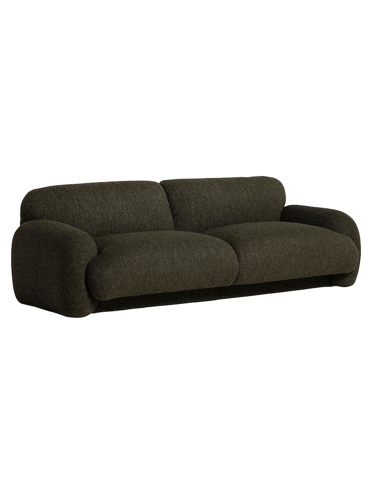 Barker and Stonehouse Green Melora Textured Fabric 3 Seater Sofa - Image 2 of 6