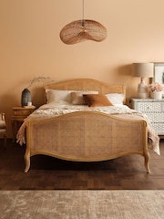 Barker and Stonehouse Natural Cecile Rattan and Wood French Style Bed Frame - Image 1 of 6