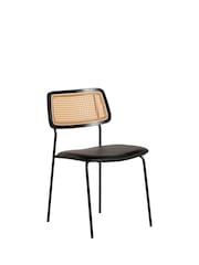 Barker and Stonehouse Natural Ceylon Rattan and Faux Leather Dining Chair - Image 1 of 7