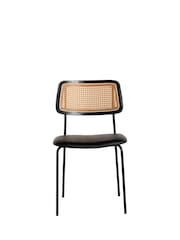 Barker and Stonehouse Natural Ceylon Rattan and Faux Leather Dining Chair - Image 2 of 7