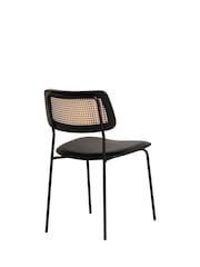 Barker and Stonehouse Natural Ceylon Rattan and Faux Leather Dining Chair - Image 3 of 7