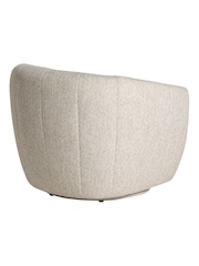 Barker and Stonehouse Natural Fontana Fabric Swivel Armchair - Image 4 of 6