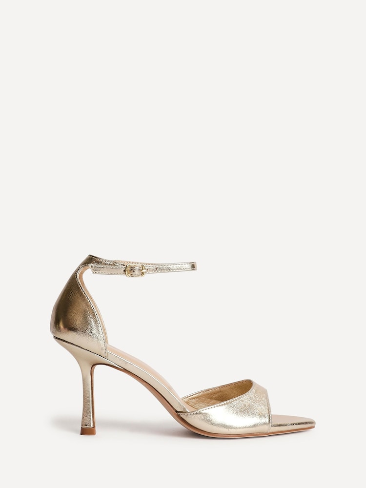 Linzi Gold Wanted Pointed Toe Stiletto Heels - Image 2 of 5
