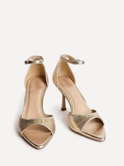 Linzi Gold Wanted Pointed Toe Stiletto Heels - Image 3 of 5