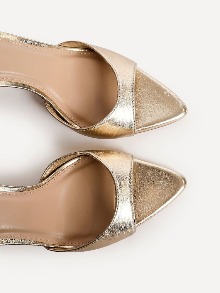 Linzi Gold Wanted Pointed Toe Stiletto Heels - Image 5 of 5