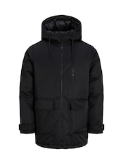 JACK & JONES Black Parka Jacket - Image 7 of 7