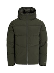 Verde - Chaqueta acolchada con capucha de Jack & Jones  - Imagen 4 de 4