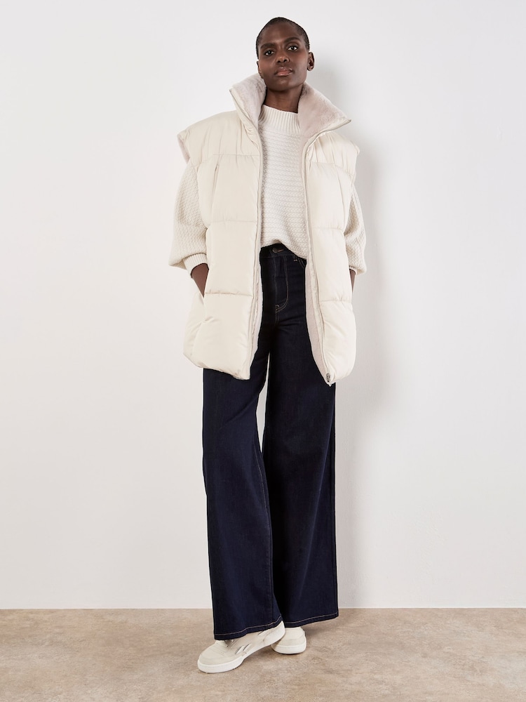 Apricot Natural Reversible Oversized Puffer Jacket - Image 2 of 6