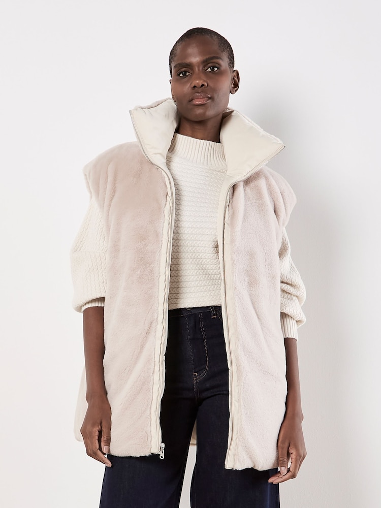 Apricot Natural Reversible Oversized Puffer Jacket - Image 6 of 6