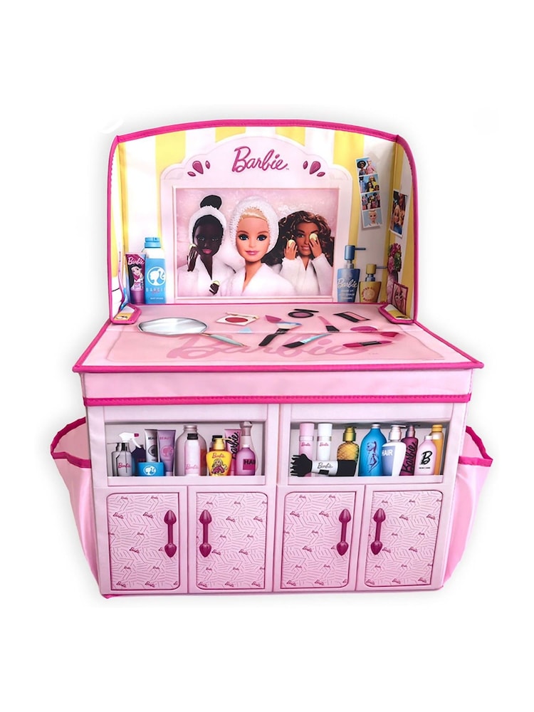 Ancory Barbie 2 in 1 Foldable Role Play Vanity Storage - Image 2 of 4 Ancory Barbie 2 in 1 Foldable Role Play Vanity Storage - Image 2 of 4