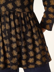 Roman Natural Abstract Print Stretch Tunic Top - Image 5 of 5