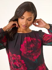 Roman Floral Print Sequin Blouse - Slika 4 iz 5