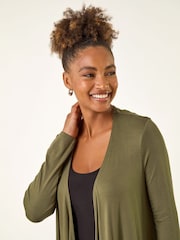 Roman Green Waterfall Stretch Cardigan - Image 4 of 5