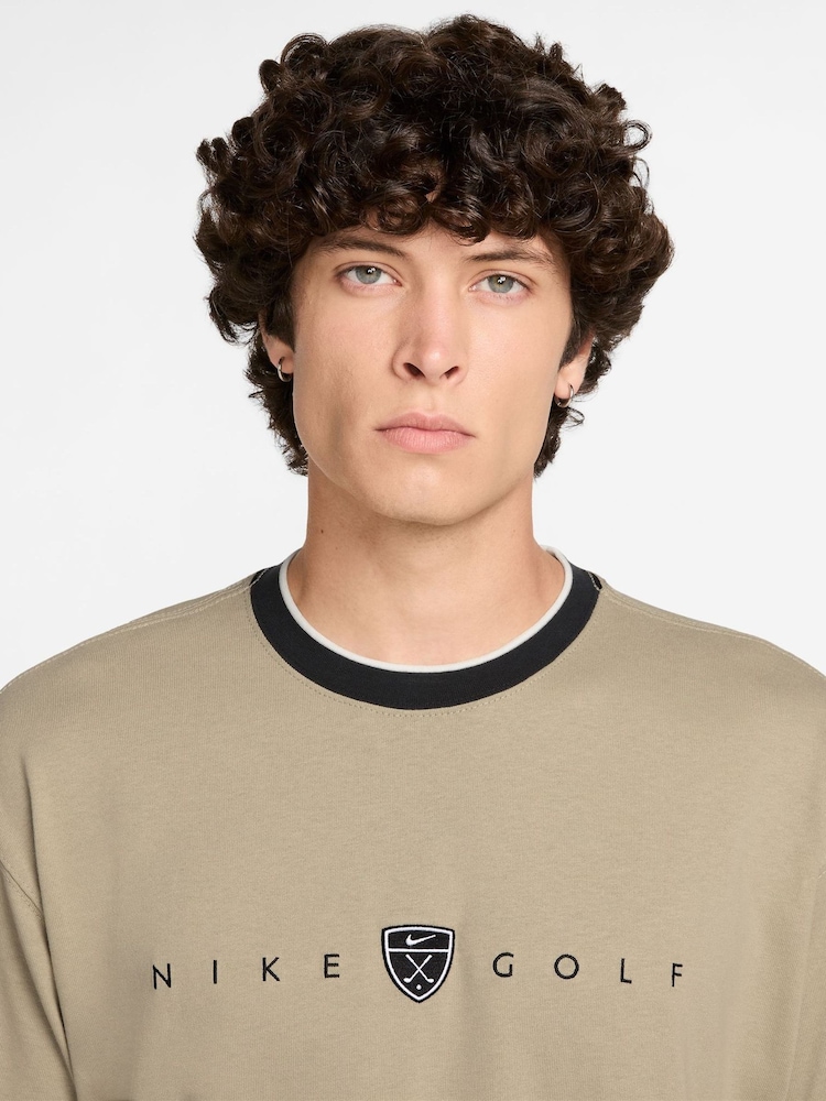 Nike Brown Tipped Retro Golf T-Shirt - Image 3 of 3