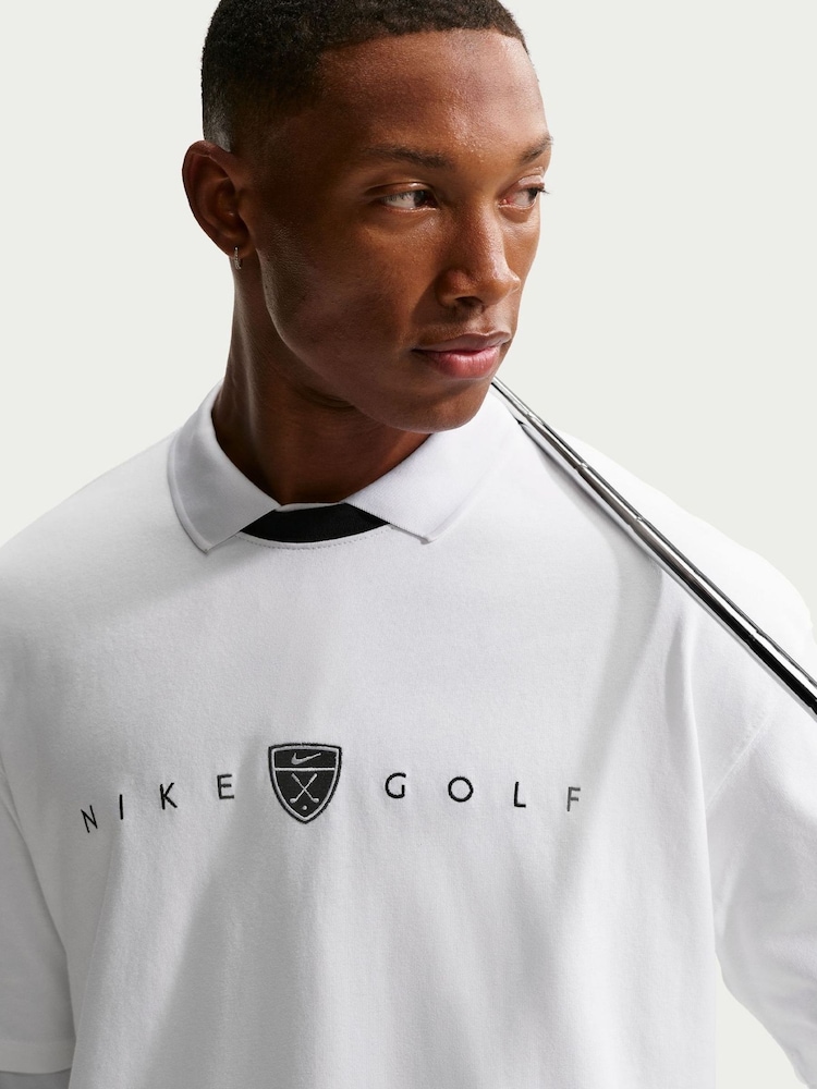 Nike White Tipped Retro Golf T-Shirt - Image 1 of 5