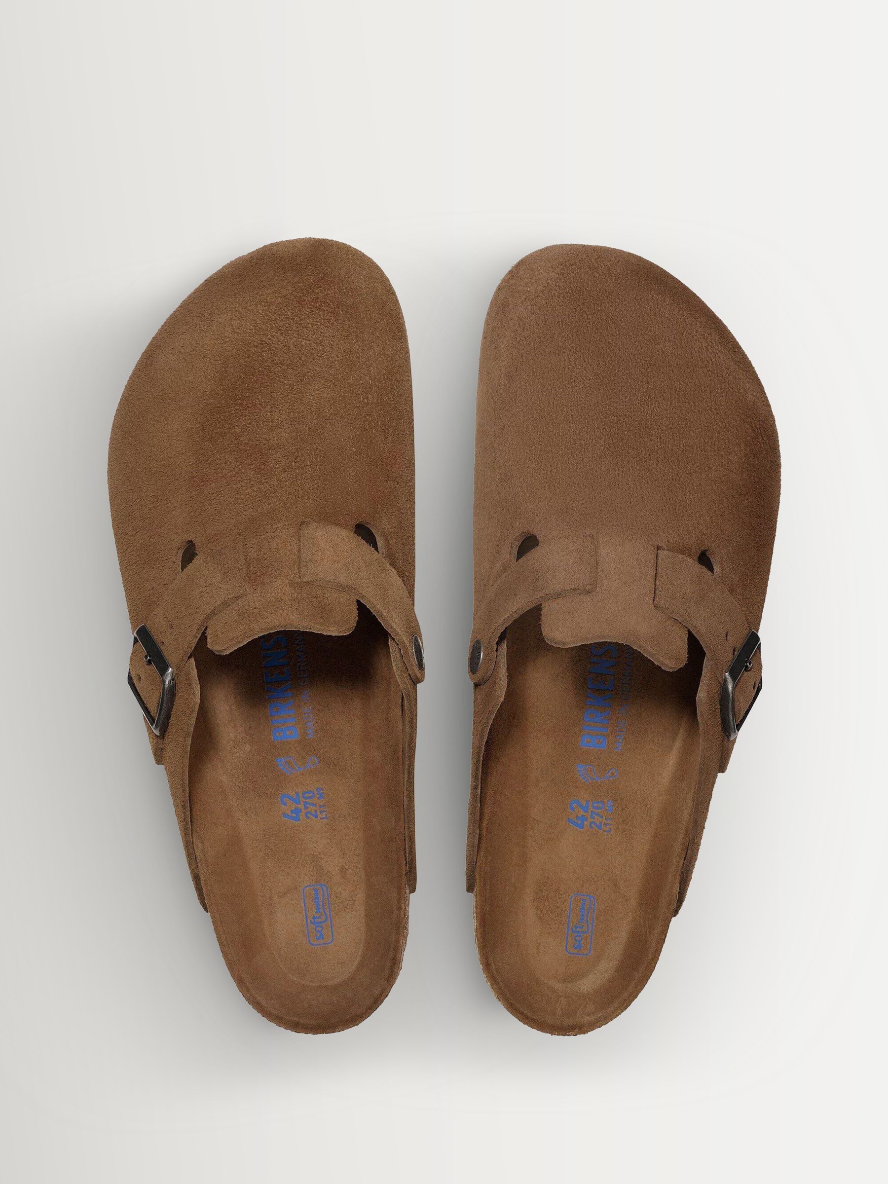Buy Birkenstock Brown Boston Soft Footbed Suede Clogs from Next Canada