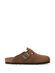 Birkenstock Brown Boston Suede Clogs - Image 3 of 6