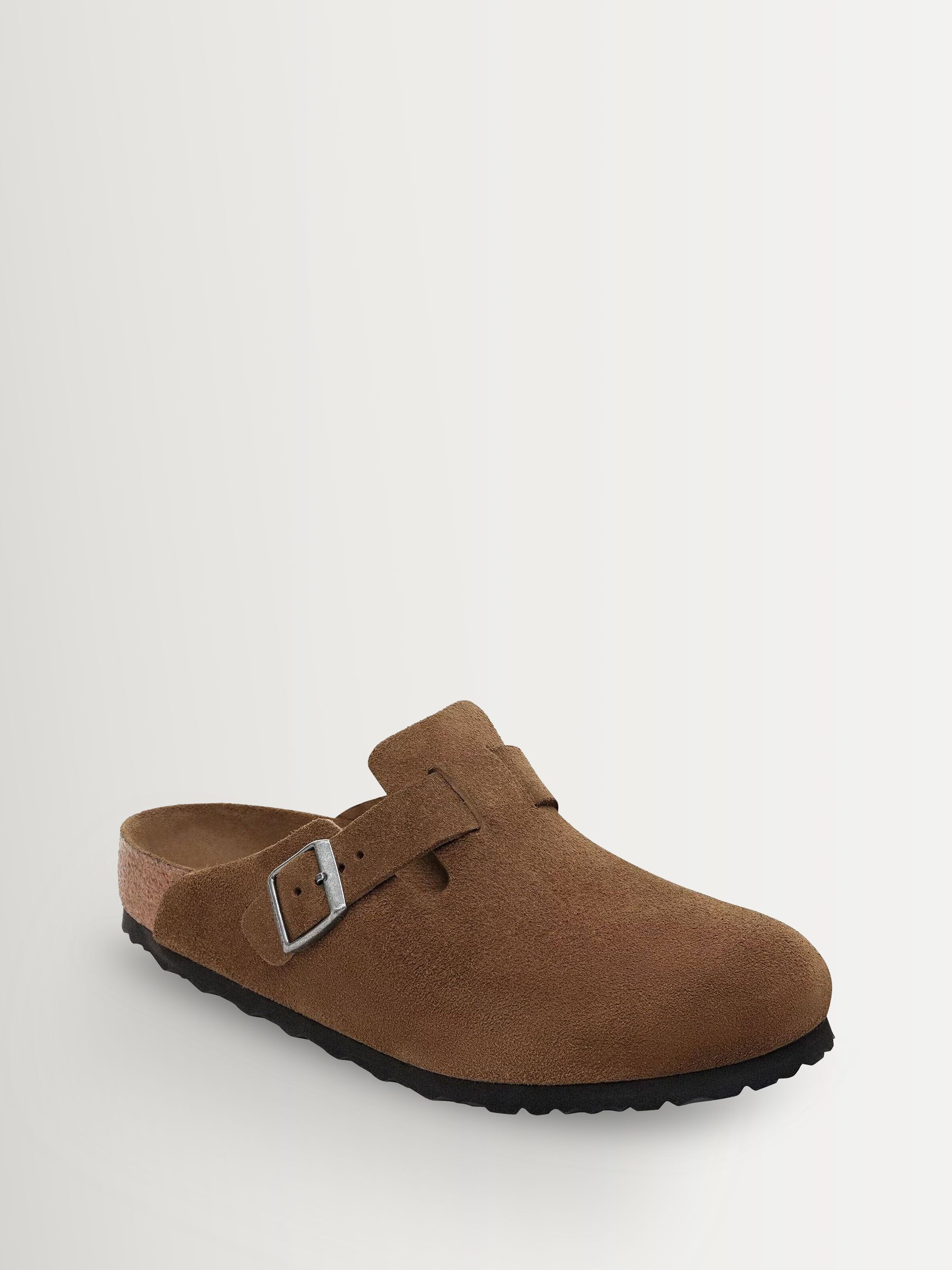 Buy Birkenstock Brown Boston Soft Footbed Suede Clogs from Next USA