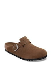 Birkenstock Brown Boston Suede Clogs - Image 4 of 6