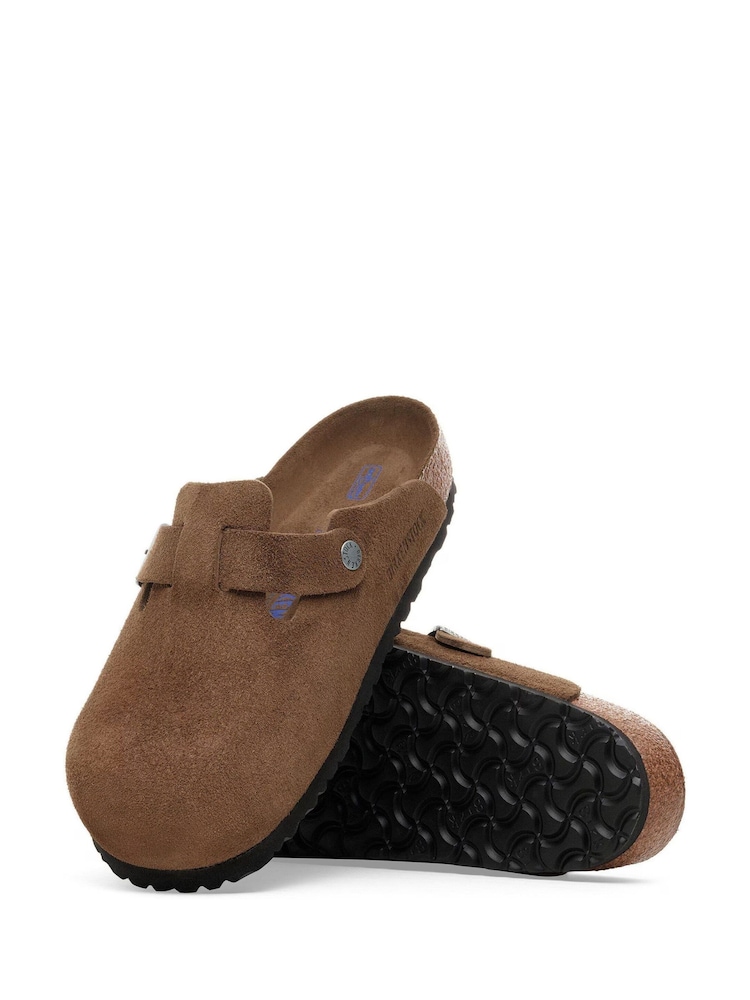Birkenstock Brown Boston Suede Clogs - Image 6 of 6