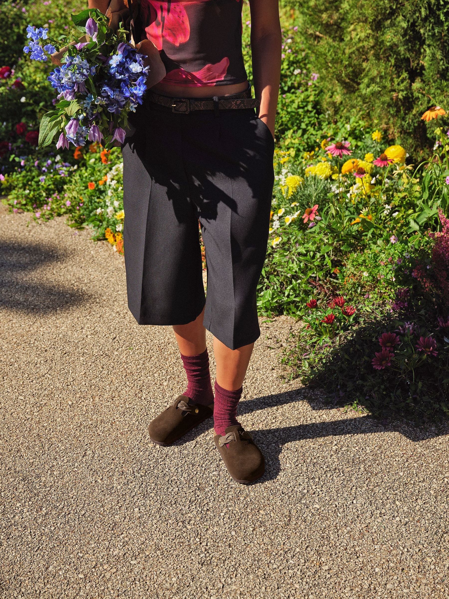 Buy Birkenstock Brown Boston Suede Braided Clogs from Next USA