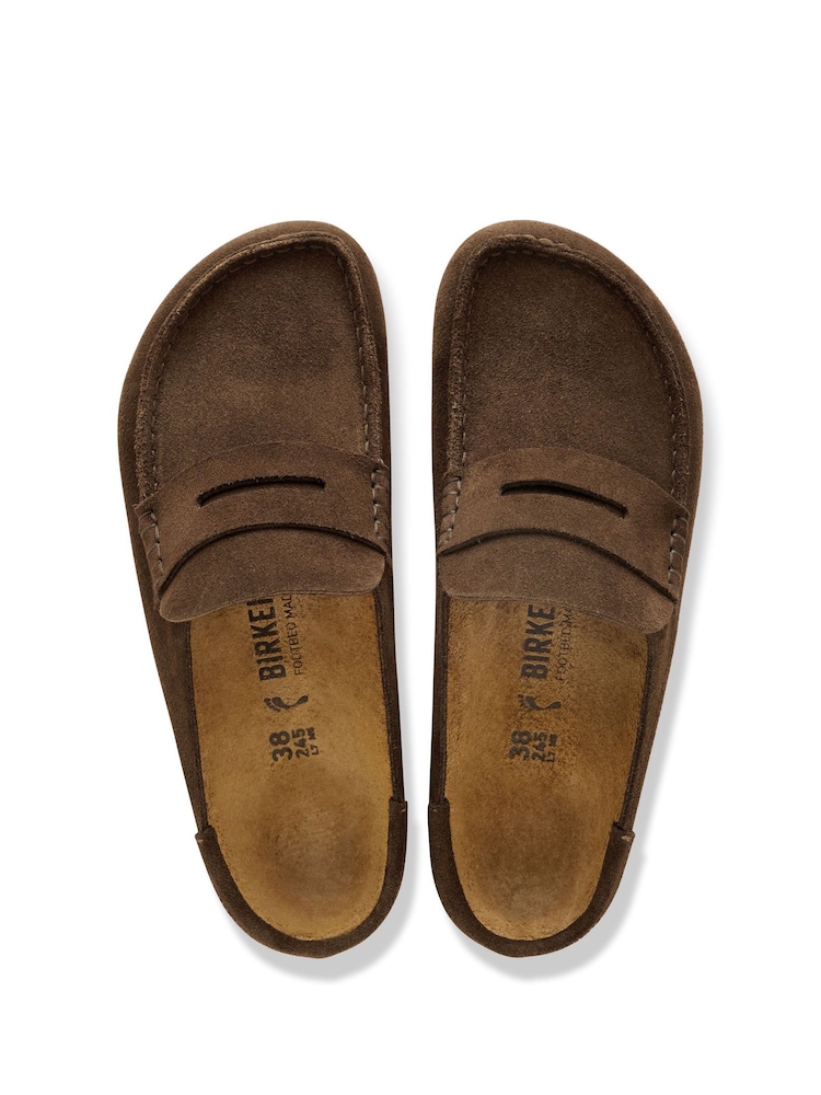 Birkenstock Brown Naples Wrapped Suede Backless Loafers - Image 6 of 6 Birkenstock Brown Naples Wrapped Suede Backless Loafers - Image 6 of 6